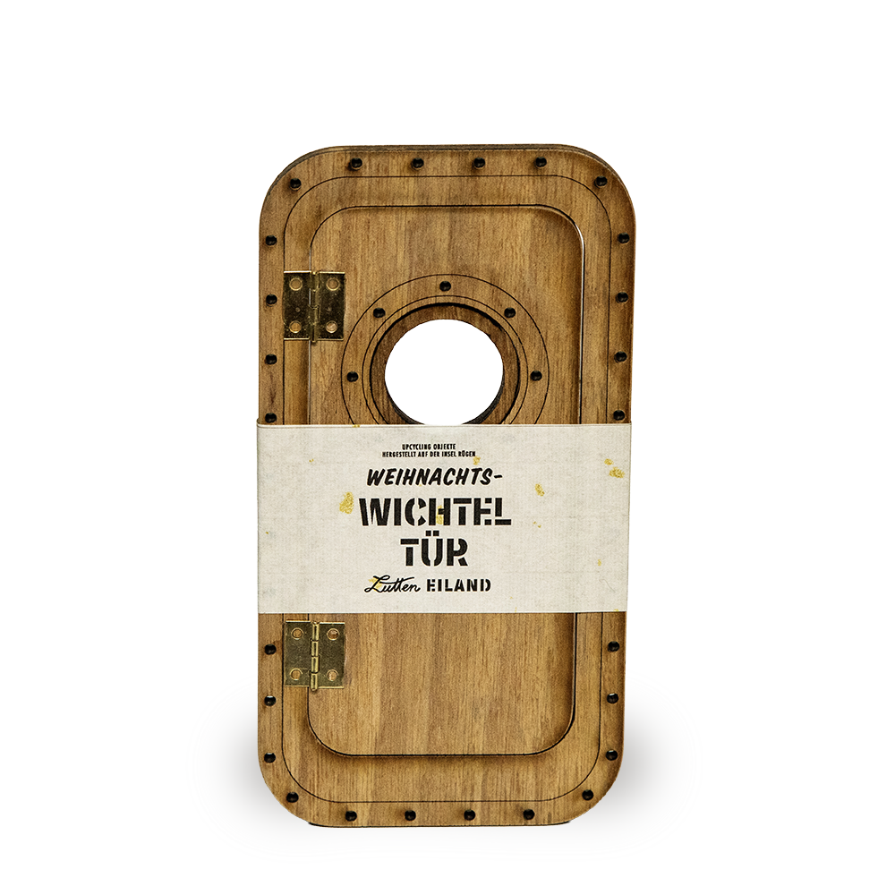 Handgefertigte Wichteltür von lütten Eiland mit Mini-Zubehör, inklusive Anleitung für Wichtel-Streiche (Download).